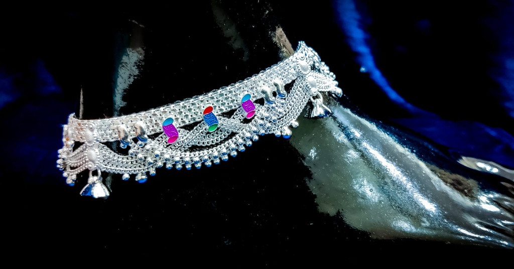 Dangling Star Silver Anklet